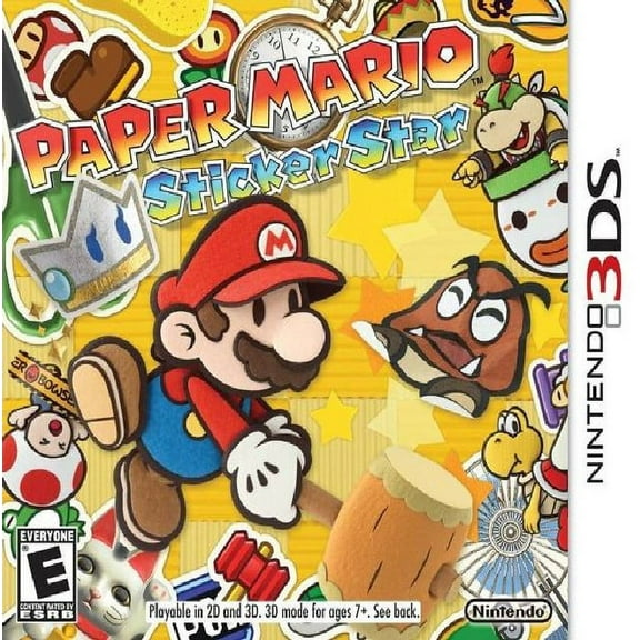 Restored Paper Mario: Sticker Star (Nintendo 3DS, 2012) (Refurbished)