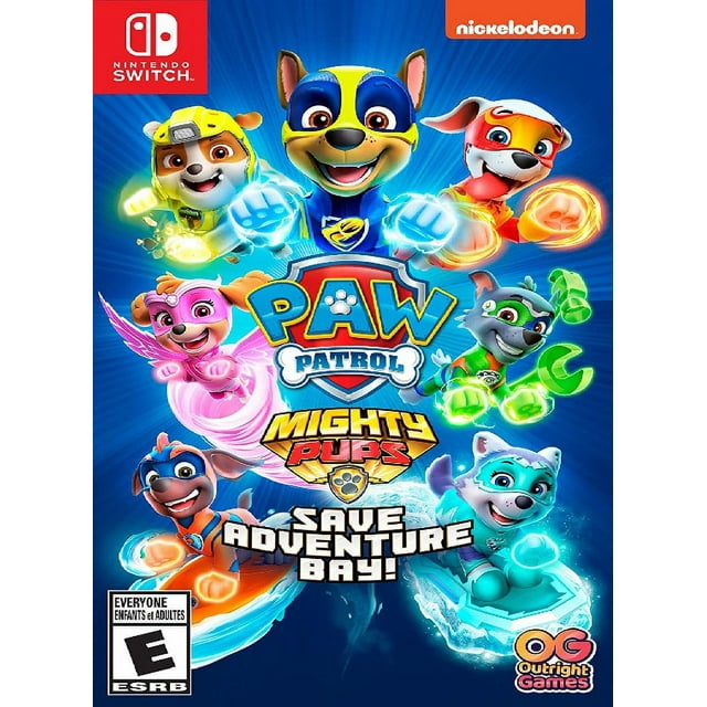 Restored Paw Patrol Mighty Pups Save Adventure Bay (Nintendo Switch, 2020) Nickelodeon Game ...