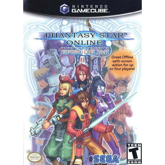 Restored Phantasy Star Online Episode I & II (Nintendo GameCube, 2002) RPG Game (Refurbished)