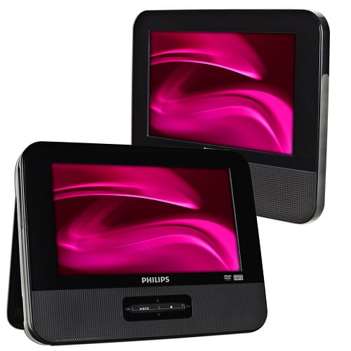 Restored Philips PD9012/37 Dual 9" Widescreen Portable DVD Player - Black (Refurbished)