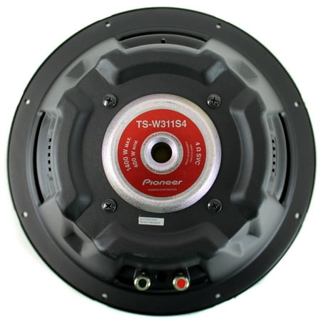 Restored Pioneer TS-W311S4 12" 1,400W Champion Series Car Subwoofer, Single Voice Coil (Refurbished)