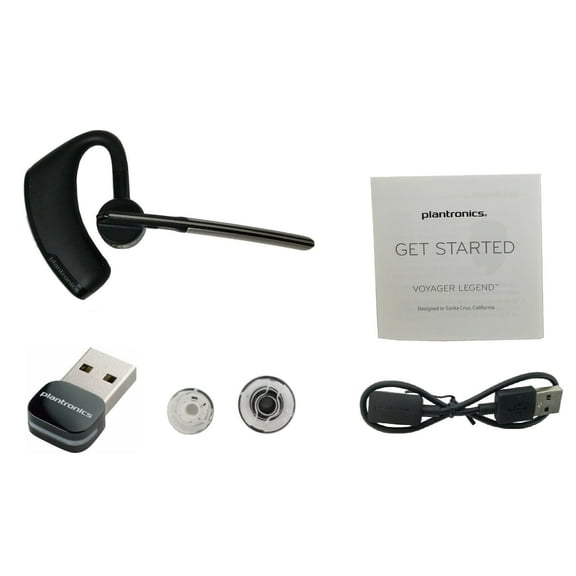 Restored Plantronics Voyager Legend UC B235 USB PC Bluetooth Headset - Black 87670-01 with Plantronics BT300 Bluetooth USB Dongle Adapter (Refurbished)