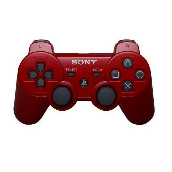 Restored PlayStation 3 Dualshock 3 Wireless Controller Red PS3 (Refurbished)
