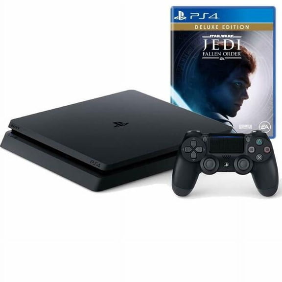 Restored PlayStation 4 Slim 1TB Console Star Wars Jedi: Fallen Order Deluxe Edition - Jet Black (Refurbished)