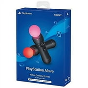 Restored Sony PlayStation 2 Move Motion Controllers, Black, 2 Count 1 Pack