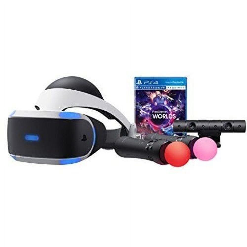 Restored PlayStation VR Worlds Bundle PS4 Headset (Refurbished)
