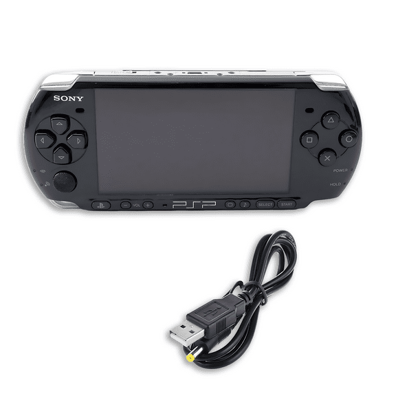 Restored Playstation Portable PSP 2000 Gaming Console with Retrofam Charging Cable, Ebony Black (Refurbished)