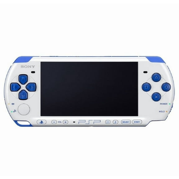 Restored Playstation Portable PSP 3000 Gaming Console, White/Blue (Refurbished)