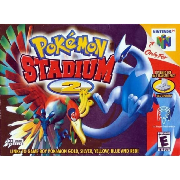 Restored Pokemon Stadium 2 (Nintendo 64, 2001) Tournament Game (Refurbished)
