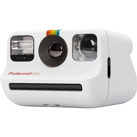 Restored Polaroid Go Instant Mini Camera + Clip Bundle, White - Double Exposure (Refurbished)