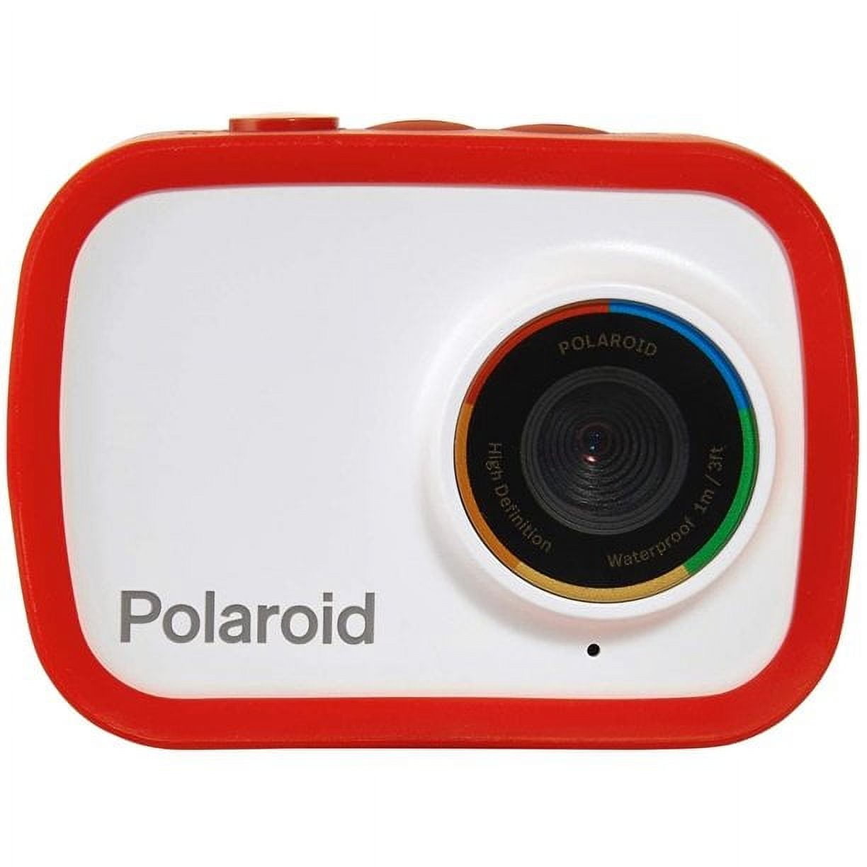 Restored Polaroid ID757-RED-STK-4 Sport Action Camera 720p 12.1mp Waterproof Camcorder Camera with Built in rechargeable Battery and Mounting Accessories Action Cam for Vlogging Sports Traveling (Refurbished)