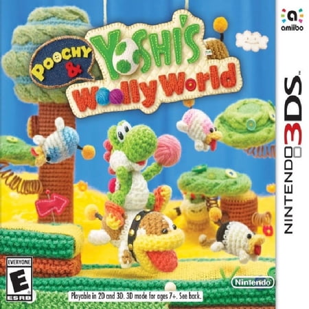 Restored Poochy and Yoshi's Woolly World (Nintendo 3DS, 2017) Adventure Game (Refurbished)