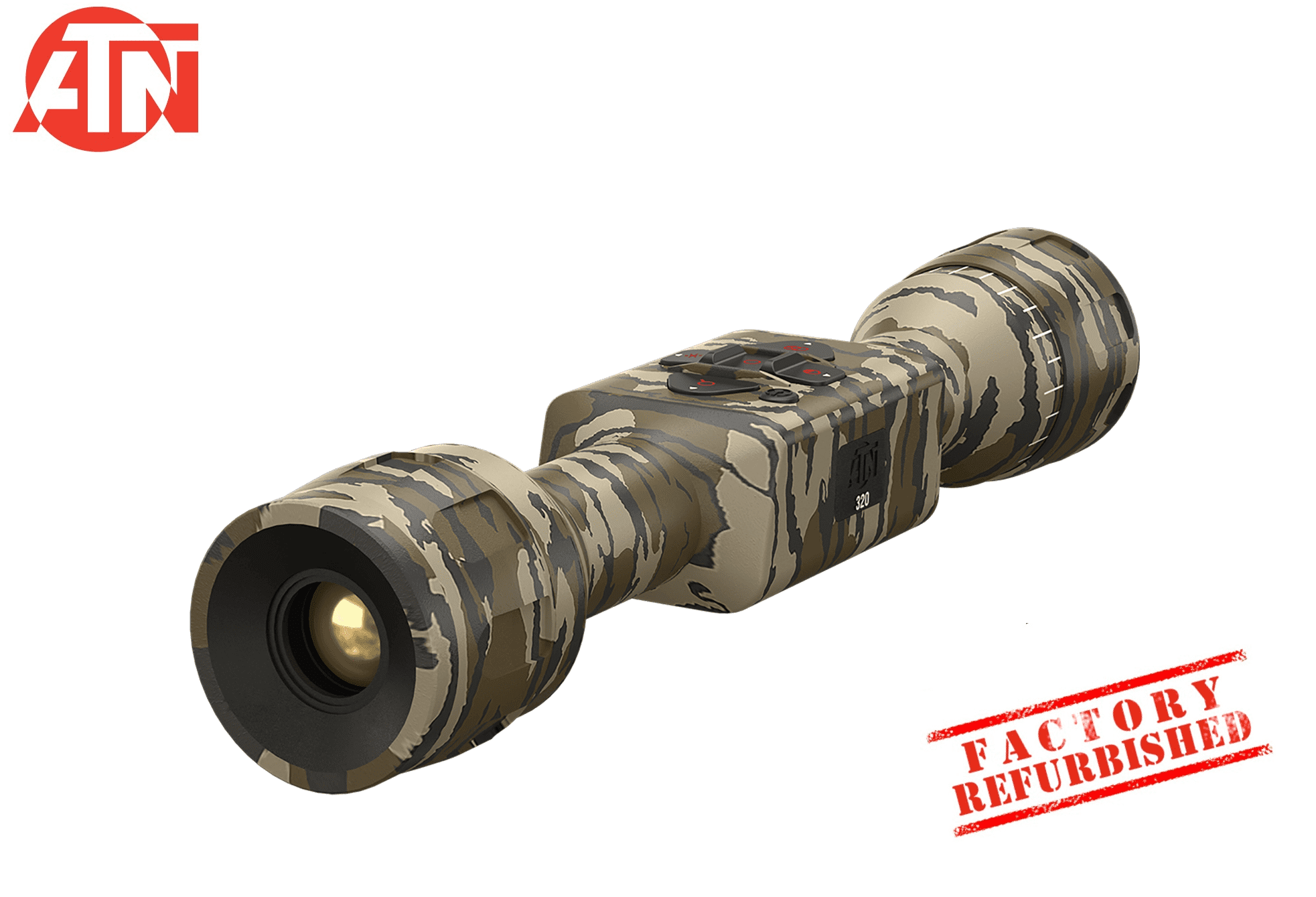 Restored Premium ATN Thor-LT, 320 3-6x Thermal Rifle Scope Mossy Oak Bottomland (Refurbished)
