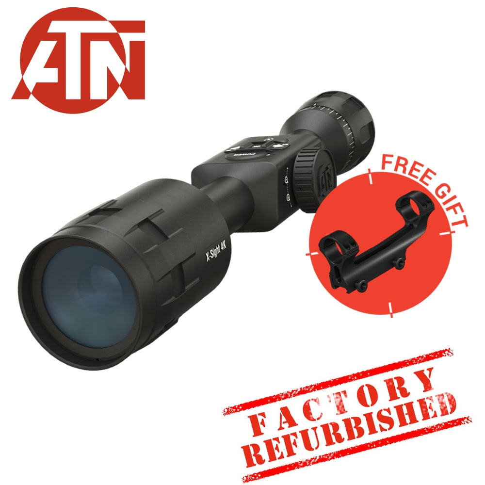 Restored Premium ATN X-Sight 4K Pro 3-14x Smart Day/Night Rifle Scope QDM Free (Refurbished)