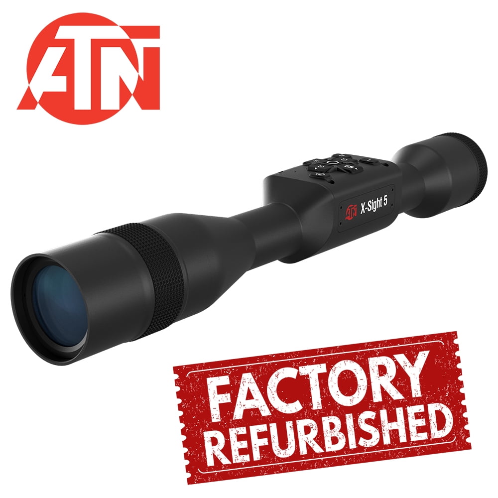 Restored Premium ATN X-Sight 5, 5-25x, UHD Smart Day/Night Hunting Scope with 4K Video rec, WiFi (Refurbished)