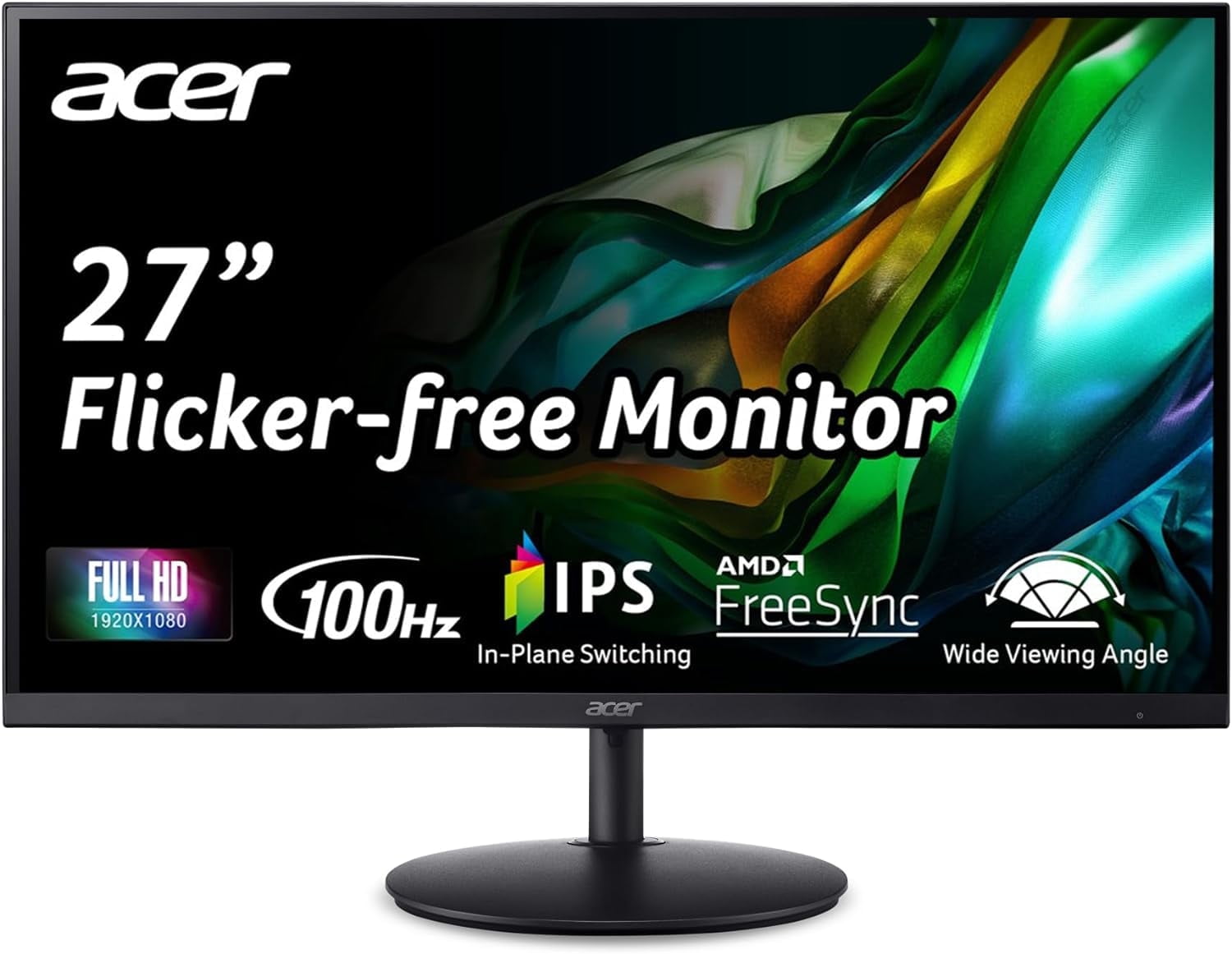 Acer 23.8” Frameless Gaming Screen, Full HD Ultra-Thin IPS Acer 23.8” Frameless Gaming Screen, Full HD Ultra-Thin IPS