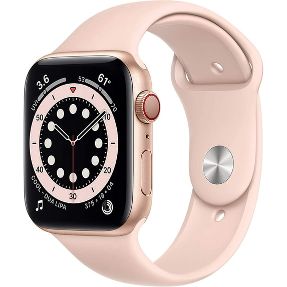 Restored Premium Apple Watch Series 6 (GPS, 40mm) - Gold Aluminum Case with Pink Sand Band (Refurbished)
