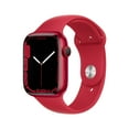 thumbnail image 1 of Restored Premium Apple Watch Series 7 (45mm, GPS + Cellular) Aluminum Red Case with Red Sport Band 32GB (Refurbished), 1 of 2