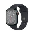 thumbnail image 1 of Restored Premium Apple Watch Series 8 (GPS + Cellular, 41mm) Midnight Aluminum Case with Midnight Sport Band (Refurbished), 1 of 5