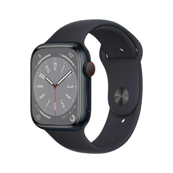 Restored Premium Apple Watch Series 8 (GPS + Cellular, 41mm) Midnight Aluminum Case with Midnight Sport Band (Refurbished)