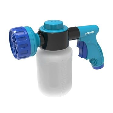 Restored Premium Aqua Joe AJ-MSG-TND Hose-Powered Multi Spray Gun W/ Quick Change Soap to Water Dial, 7 Spray Patterns, Holds Up To 17 Fl Oz (Refurbished)