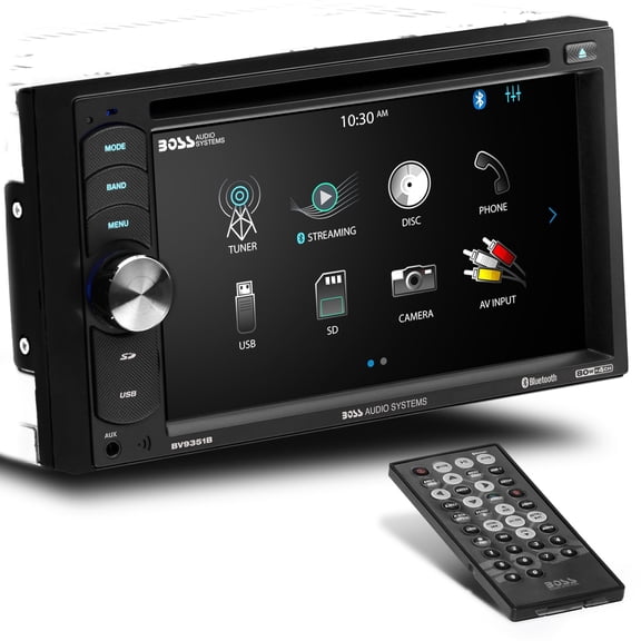 Restored Premium BOSS Audio Systems BV9351B Car Audio Stereo System 6.2 Inch Double Din, Touchscreen, Bluetooth Audio Head Unit, AUX, USB, CD Player, SD, AM FM Radio (Refurbished)