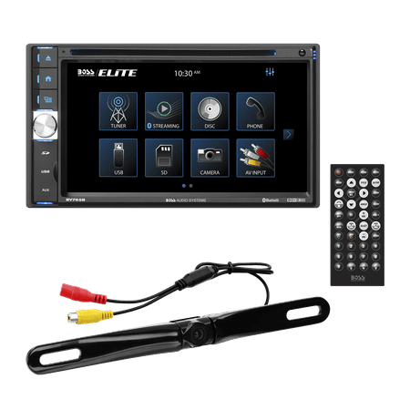 Restored Premium BOSS Audio Systems Elite BV765BLC Car Audio Stereo System 6.5 Inch Double Din, Touchscreen, Bluetooth, Radio, CD Player, Backup Camera, USB (Refurbished)