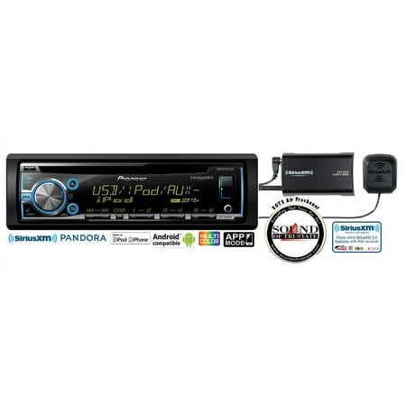 Restored Premium Pioneer DEH-X3700S CD Receiver USB and Auxiliary with SiriusXM SXV300 Tuner &... (Refurbished)