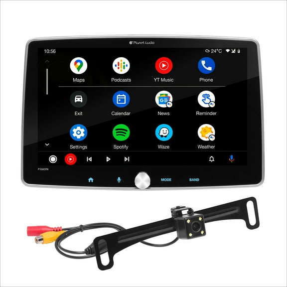 Restored Premium Planet Audio P100CPAC Car Audio Stereo System - Apple CarPlay, Android Auto, 10.1 Inch Single Din, Touchscreen, Bluetooth Audio & Calling Head Unit, Radio Receiver, e (Refurbished)