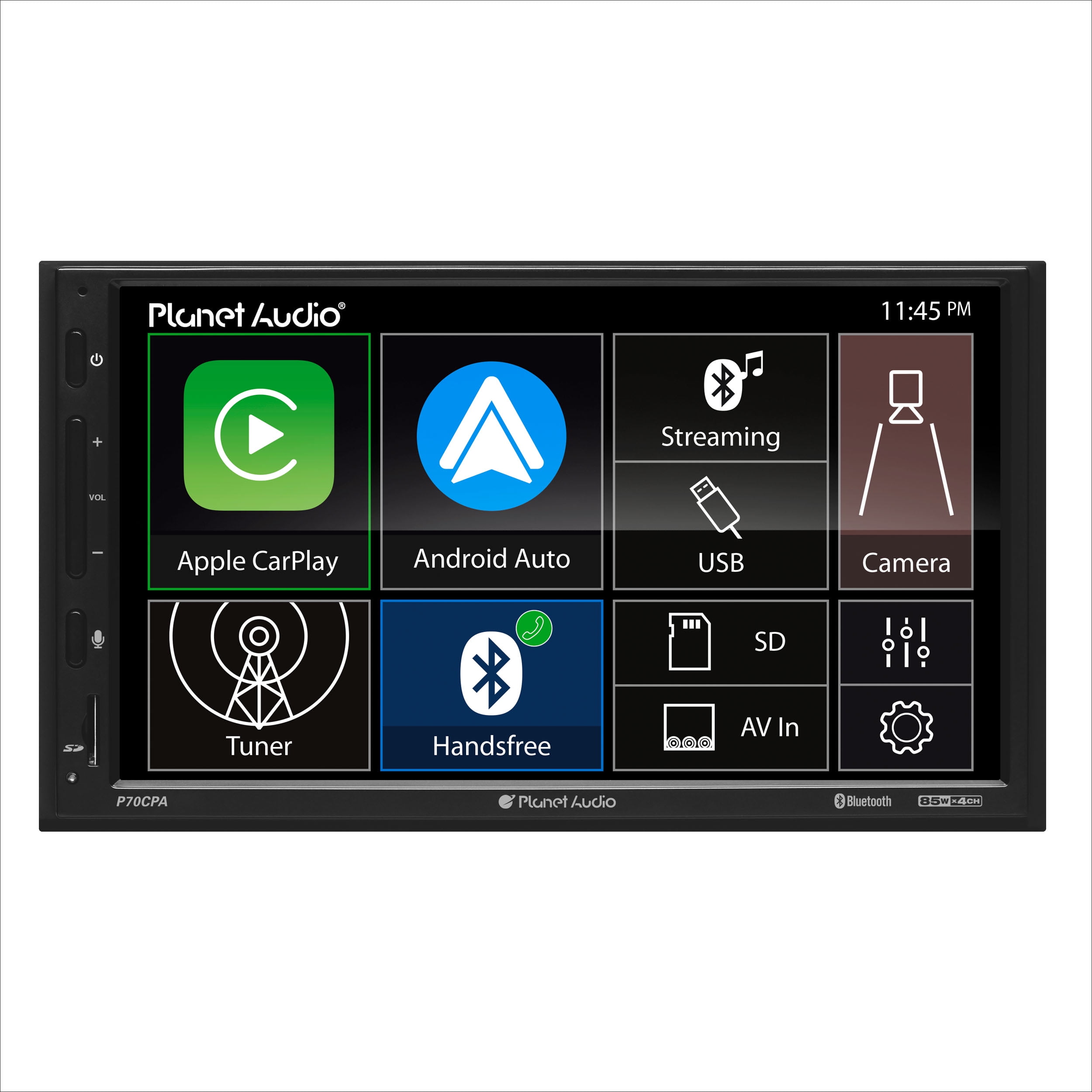 2+64G 9 inch Android Double Din Car Stereo Apple Carplay/Android  Auto/Mirror Link 30 Radio Themes Touch Screen Radio FM RDS HiFi Bluetooth  WiFi GPS +