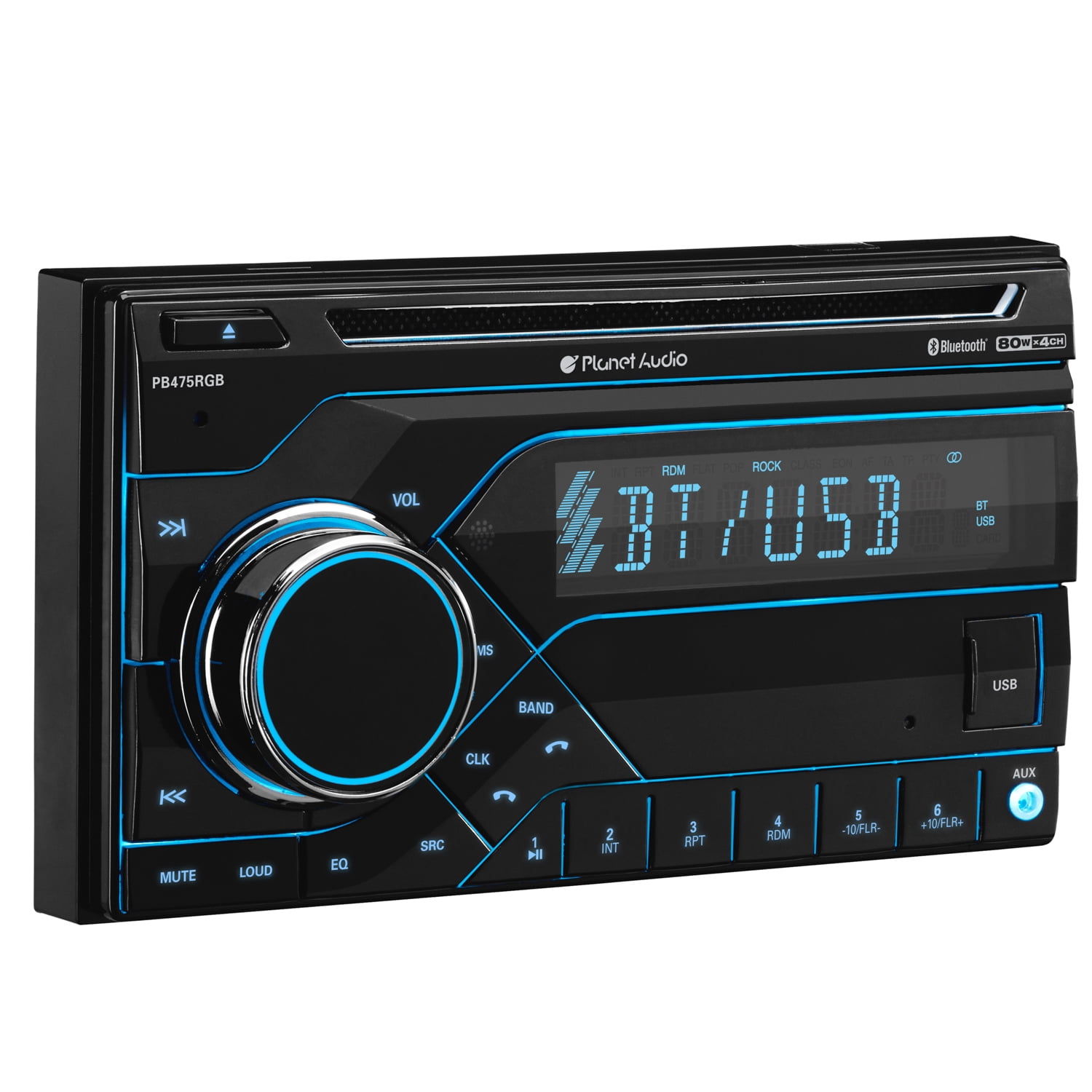 Restored Premium Audio PB475RGB Car Audio Stereo System Double