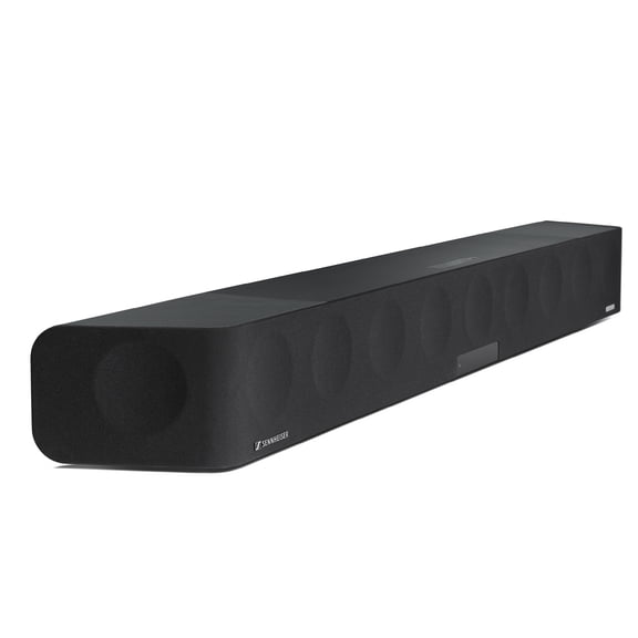 Restored Premium Sennheiser AMBEO Soundbar MAX - Sound Bars for TV with Subwoofer (13 Speakers) - 5.1.4 Channel with Dolby Atmos & DTS:X Soundbars for TV - Home Theater Audio (Refurbished)