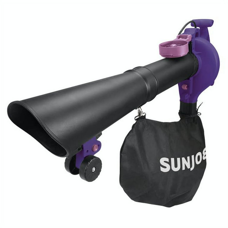 Sun Joe 250 MPH 440 CFM 14 Amp Electric Handheld Blower/Vacuum/Mulcher with Gutter Attachment in Purple (Factory Refurbished) Sun Joe 250 MPH 440 CFM 14 Amp Electric Handheld Blower/Vacuum/Mulcher with Gutter Attachment in Purple (Factory Refurbished)