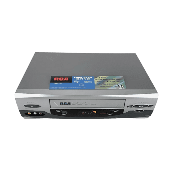 Restored RCA VR651HF 4-Head Hi-Fi VCR - w/ Original Remote, Manual, A/V Cables, HDMI Converter (Refurbished)