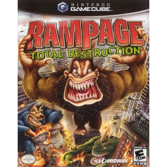 Restored Rampage: Total Destruction Nintendo, Game Cards, GameCube Action & Adventure Fighting, Parental Controls, Game