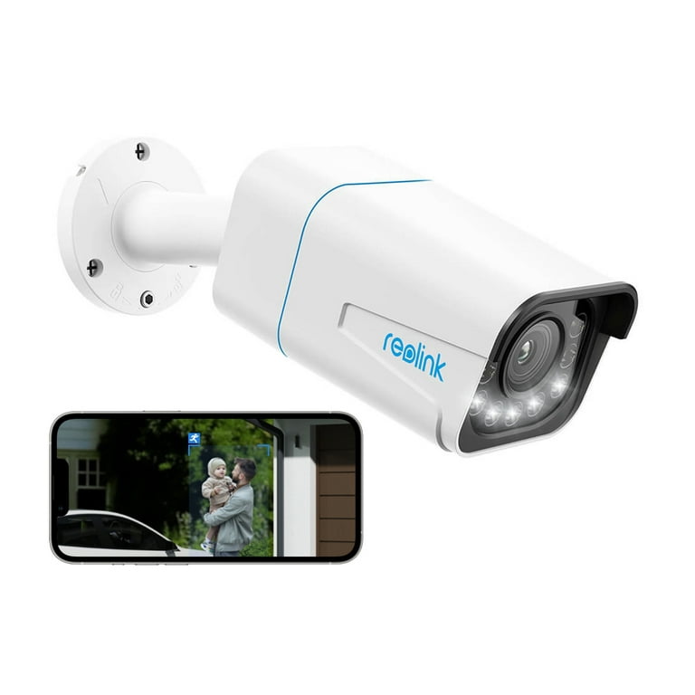 Reolink 4K PoE Outdoor camera Infrared Night Vision Bullet IP Camera with  Human/Car Detection Audio Record 24/7 Record RLC-810A