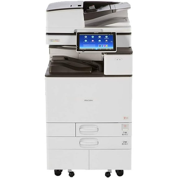 Restored Ricoh Aficio MP C3004 Color Laser Multifunction Copier - A3/A4,30ppm,Copy,Fax,Print, Scan,Auto Duplex,Network Connectivity, 2 Trays, Stand, Comes with Pre-installed PostScript 3 Supplement