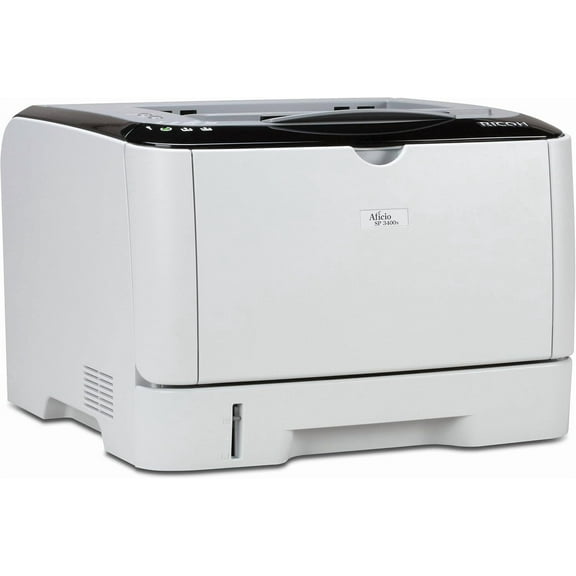 Restored Ricoh Aficio SP 3400N Monochrome Laser Printer – 30 ppm, 1200×600 dpi, Network Ready, B/W Printing