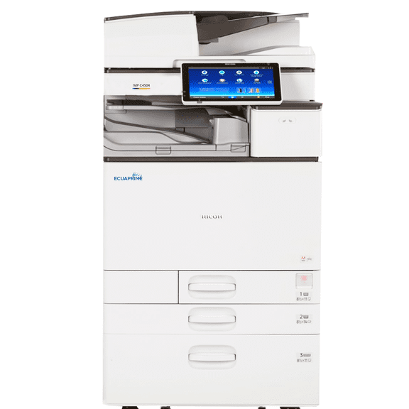 Restored Ricoh Color, Laser, Multifunction Copier, Printer, Scanner, with Stapling Finisher, 45 ppm, Duplex, Network-Ready Office Printer, P/N: C4504