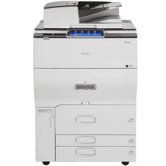 Restored Ricoh MP C6503 A3 Color Laser Multifunction Printer – 65 PPM, Copy/Print/Scan, Duplex, High-Speed Office Printing