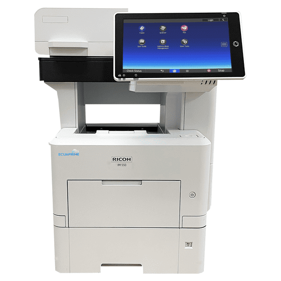 Restored Ricoh Monochrome Laser Multifunction Copier, Printer, Scanner, 55 ppm, Duplex, High-Speed Office MFP, P/N: IM 550