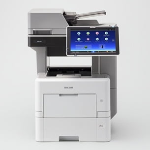 Restored Ricoh Monochrome, Laser Multifunction Copier, Printer, Scanner, 62 ppm, Duplex, High-Speed Office Printer, P/N: MP 601