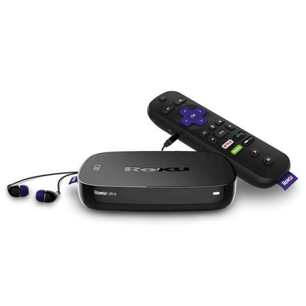 Restored Roku Ultra Streaming Media Player 4K/HD/HDR with Premium Headphones 2019 (Refurbished)