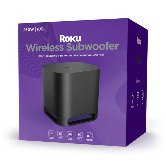 Restored Roku Wireless Subwoofer for Streambars (Refurbished)
