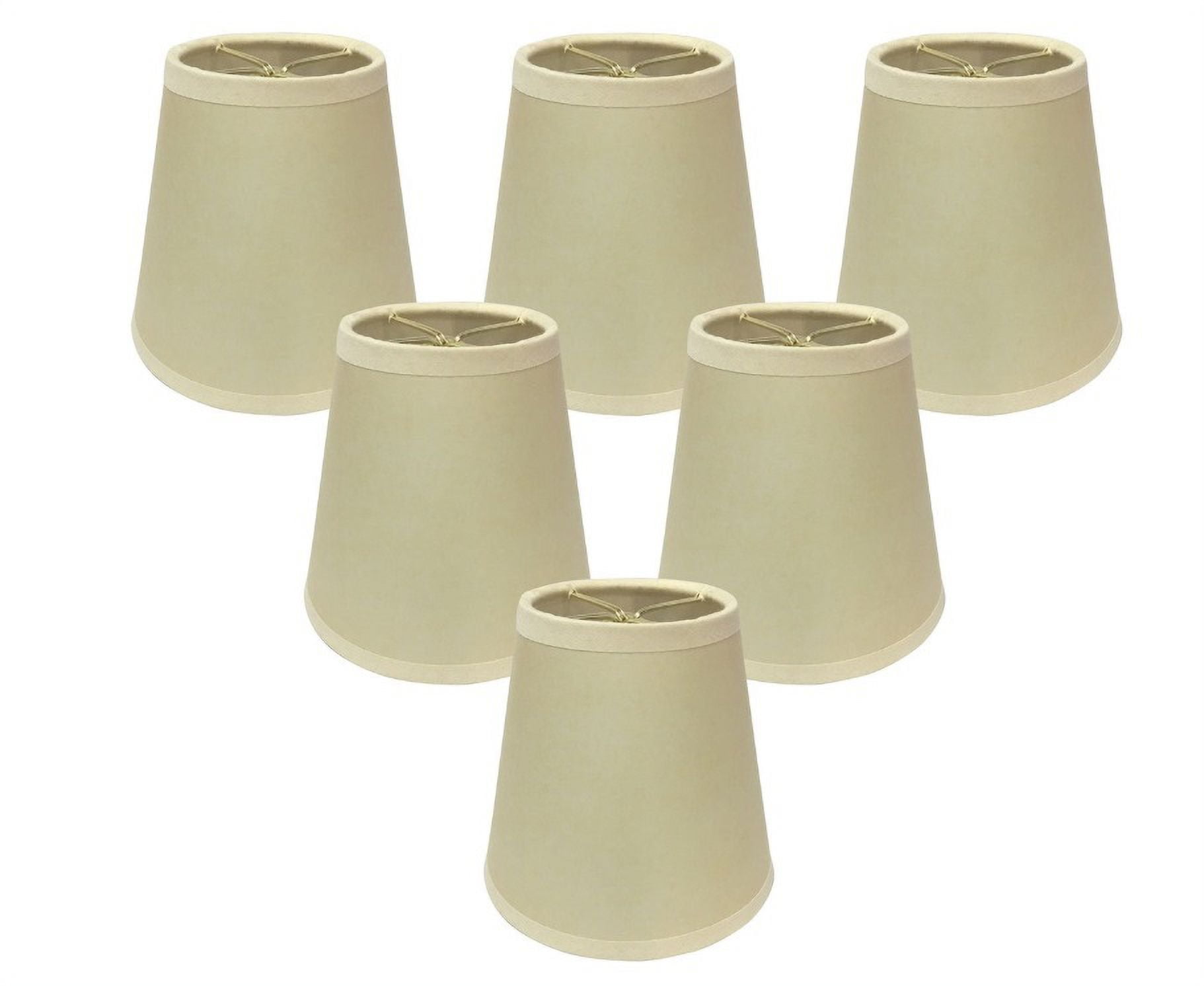 Restored Royal Designs CS9515EG/P6 5" Parchment Empire Eggshell Chandelier Lamp Shade, Set of