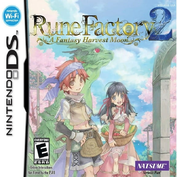 Restored Rune Factory 2: A Fantasy Harvest Moon (Nintendo DS, 2008) Farming Game (Refurbished)
