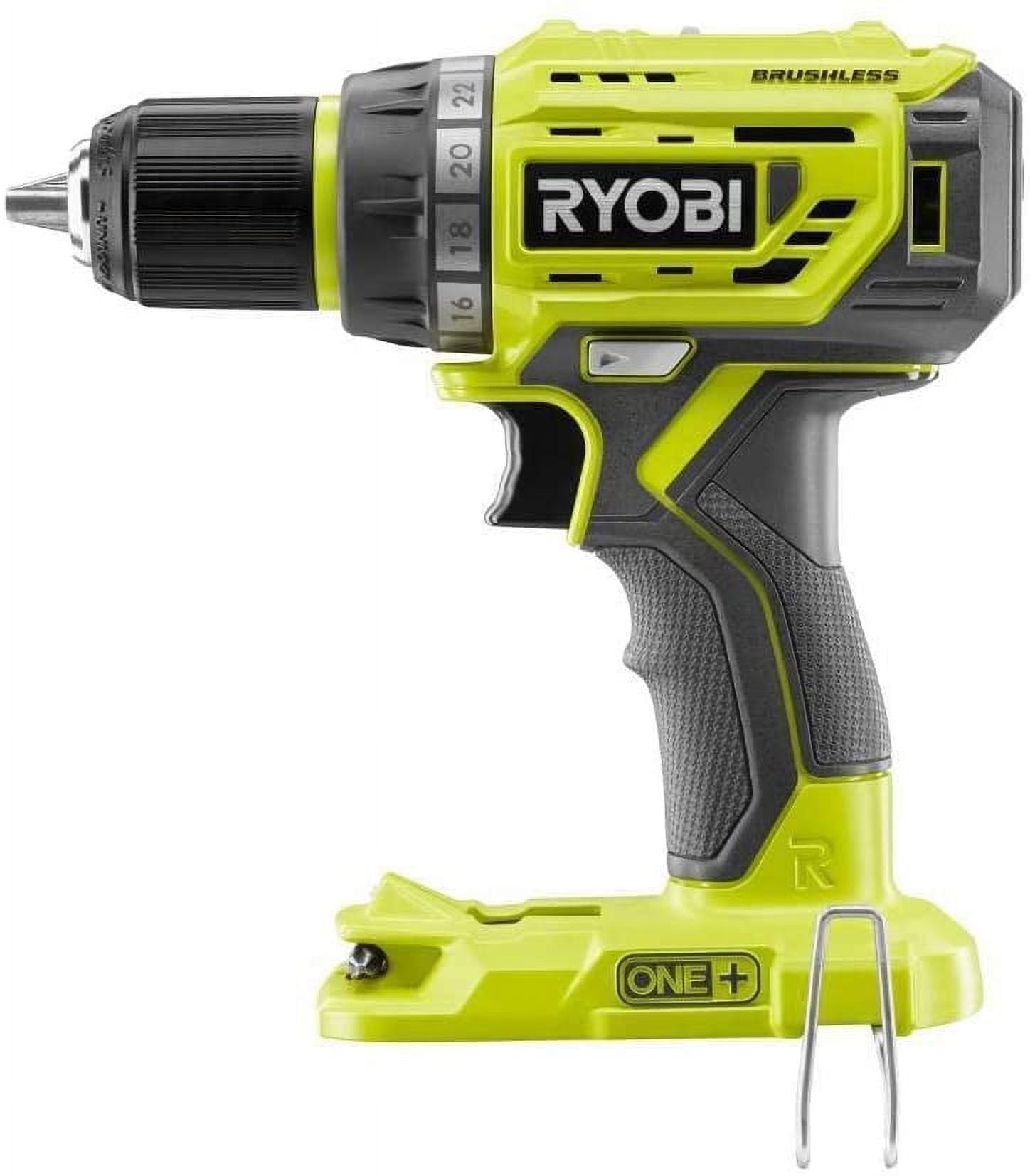 Restored Ryobi P252 18V Lithium Ion Battery Powered Brushless 1,800 RPM 1/2 Inch Drill Driver w/ MagTray and Adjustable Clutch (Battery Not Included / Power Tool Only) (Refurbished)