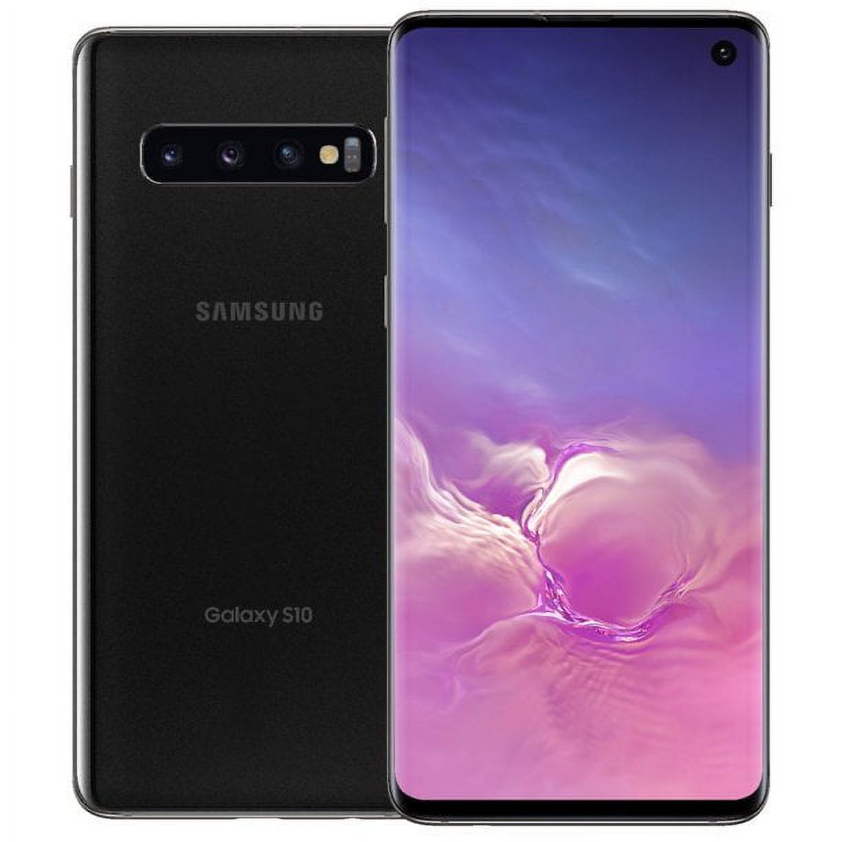 Restored SAMSUNG G973 Galaxy S10, 128 GB, Prism Black - Fully Unlocked - GSM and CDMA Compatible (Refurbished) - image 1 of 7
