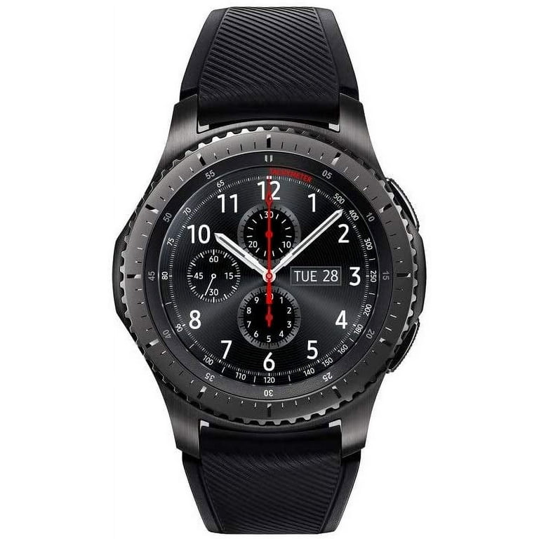 Restored SAMSUNG GEAR S3 FRONTIER Smartwatch 46MM GPS Only Dark Grey Refurbished
