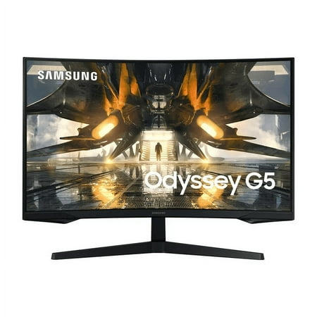 Restored SAMSUNG LS27AG552ENXZA 27" Class Curved Odyssey G55A WQHD 165Hz 1ms AMD FreeSync Premium Gaming Monitor (Refurbished)